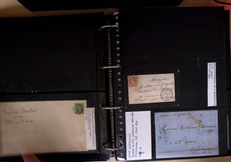 1600-1913, 6 albums de lettres avec lettres anciennes,