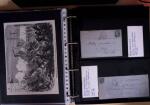 1600-1913, 6 albums de lettres avec lettres anciennes,