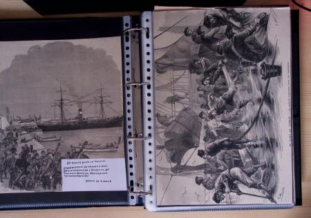 1600-1913, 6 albums de lettres avec lettres anciennes,