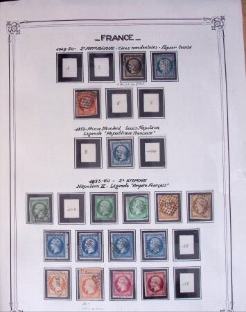 1849-2010, Collection de France en 8 classeurs YT, obl,