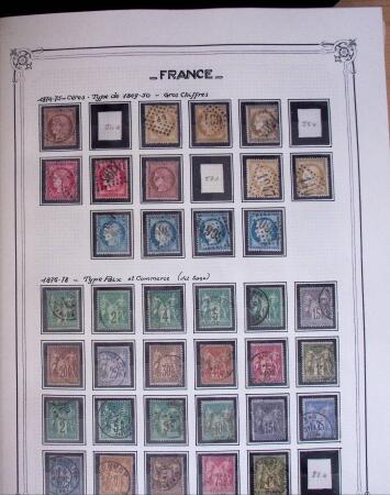 1849-2010, Collection de France en 8 classeurs YT, obl,