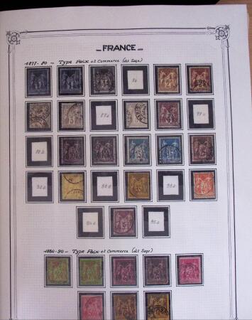 1849-2010, Collection de France en 8 classeurs YT, obl,