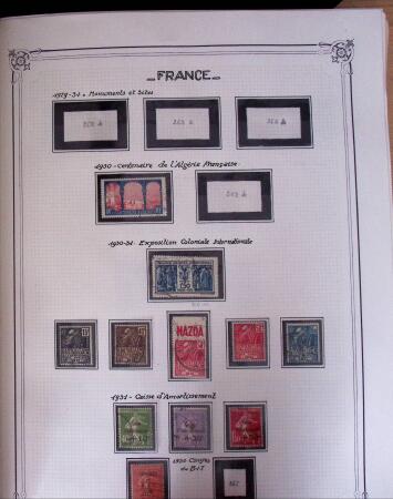1849-2010, Collection de France en 8 classeurs YT, obl,