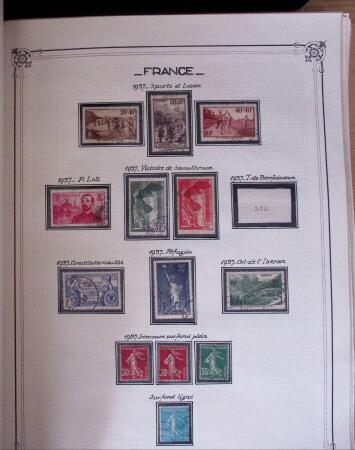 1849-2010, Collection de France en 8 classeurs YT, obl,