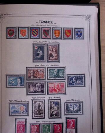 1849-2010, Collection de France en 8 classeurs YT, obl,