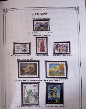 1849-2010, Collection de France en 8 classeurs YT, obl,