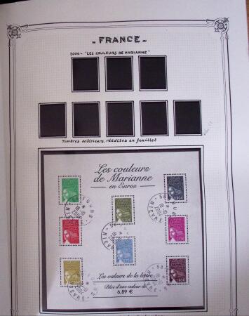 1849-2010, Collection de France en 8 classeurs YT, obl,