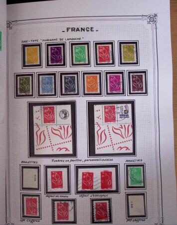 1849-2010, Collection de France en 8 classeurs YT, obl,
