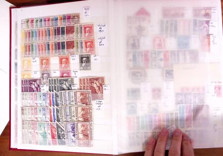 1850-1970, Mint & used selection in nine stockbooks