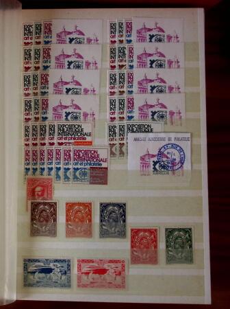 1880-1990, Amazing selection of VIGNETTES in five stockbooks,