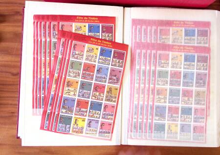 1880-1990, Amazing selection of VIGNETTES in five stockbooks,