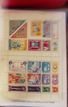 1880-1990, Amazing selection of VIGNETTES in five stockbooks,