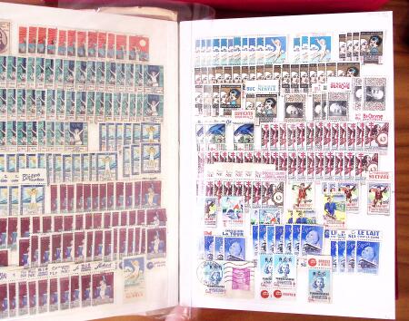 1880-1990, Amazing selection of VIGNETTES in five stockbooks,