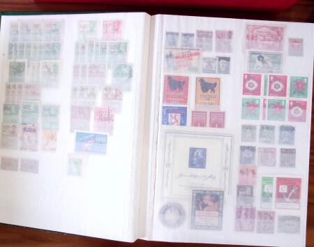 1880-1990, Amazing selection of VIGNETTES in five stockbooks,