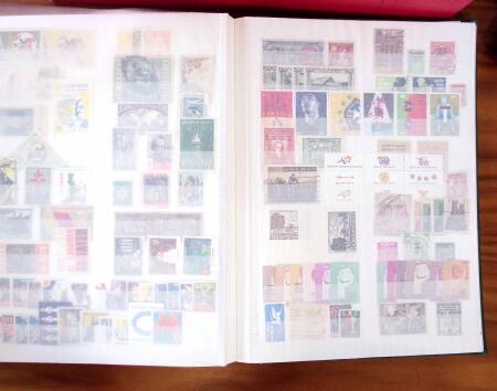 1880-1990, Amazing selection of VIGNETTES in five stockbooks,