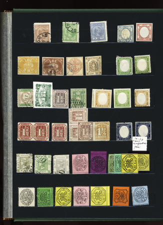 1850-1930, Selection of FORGERIES in one stockbook,