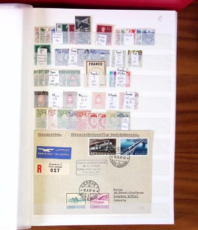 1852-1970, All-world collection in six stockbooks, noted