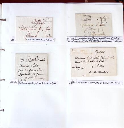 1750-1947, Collection de lettres classées par TARIFS