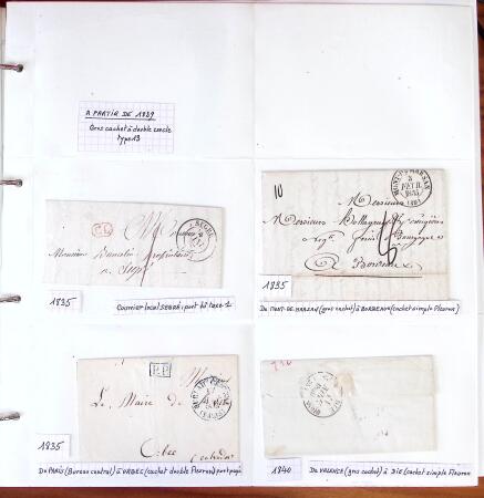1750-1947, Collection de lettres classées par TARIFS