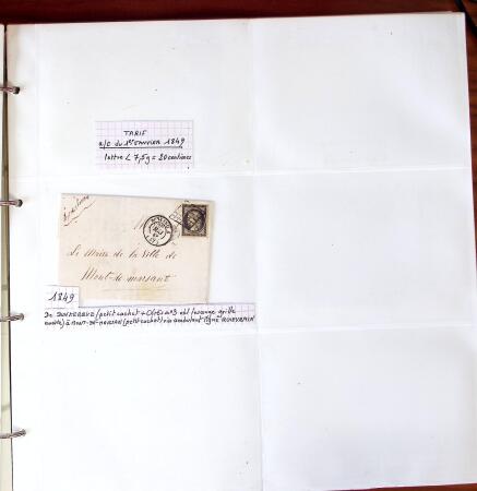 1750-1947, Collection de lettres classées par TARIFS