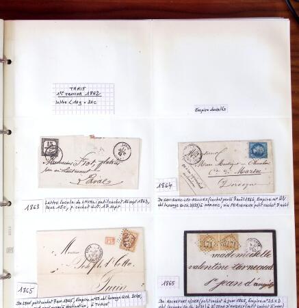 1750-1947, Collection de lettres classées par TARIFS
