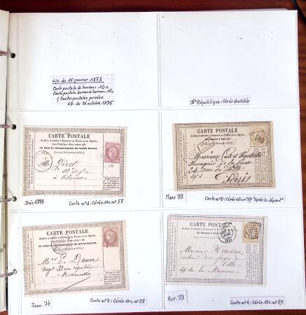 1750-1947, Collection de lettres classées par TARIFS