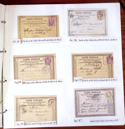 1750-1947, Collection de lettres classées par TARIFS