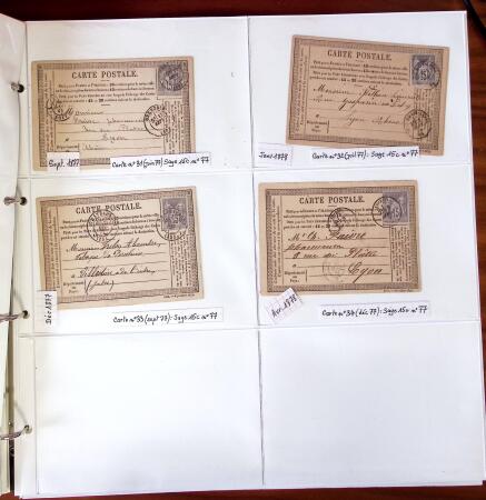 1750-1947, Collection de lettres classées par TARIFS