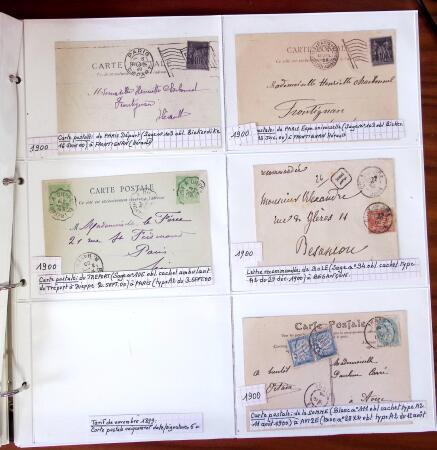 1750-1947, Collection de lettres classées par TARIFS