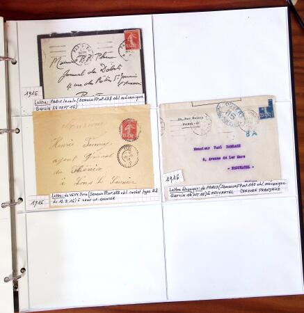 1750-1947, Collection de lettres classées par TARIFS