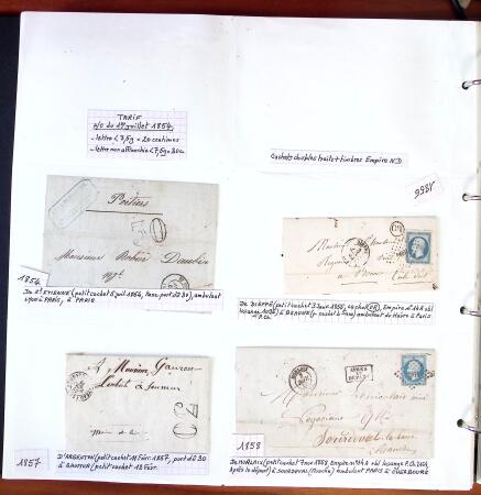 1750-1947, Collection de lettres classées par TARIFS
