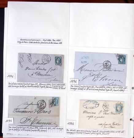 1750-1947, Collection de lettres classées par TARIFS
