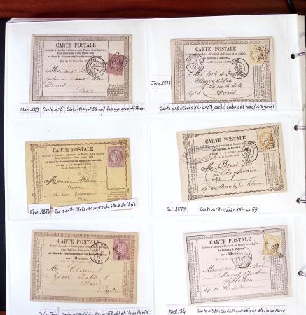 1750-1947, Collection de lettres classées par TARIFS