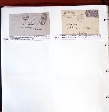 1750-1947, Collection de lettres classées par TARIFS