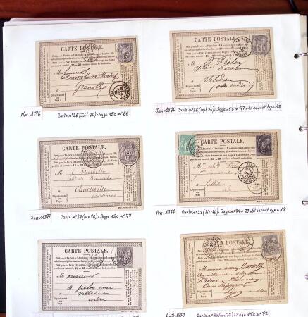 1750-1947, Collection de lettres classées par TARIFS