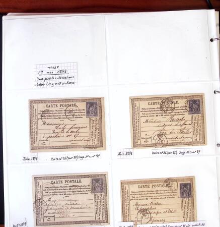 1750-1947, Collection de lettres classées par TARIFS