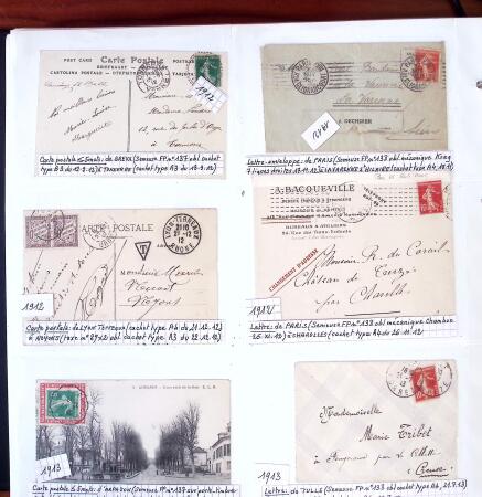 1750-1947, Collection de lettres classées par TARIFS