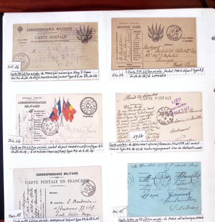 1750-1947, Collection de lettres classées par TARIFS