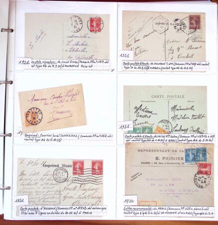 1750-1947, Collection de lettres classées par TARIFS