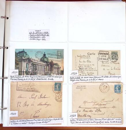 1750-1947, Collection de lettres classées par TARIFS