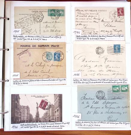 1750-1947, Collection de lettres classées par TARIFS