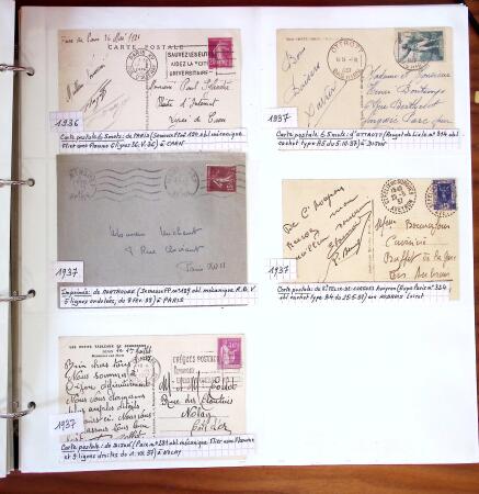 1750-1947, Collection de lettres classées par TARIFS