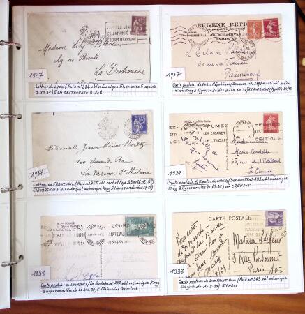 1750-1947, Collection de lettres classées par TARIFS