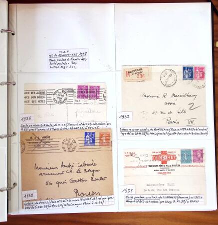 1750-1947, Collection de lettres classées par TARIFS