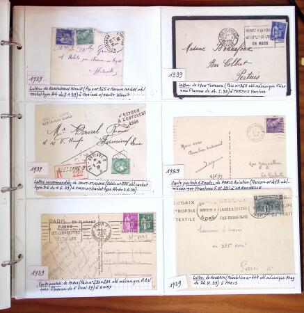 1750-1947, Collection de lettres classées par TARIFS