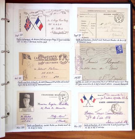 1750-1947, Collection de lettres classées par TARIFS