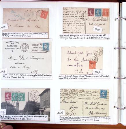 1750-1947, Collection de lettres classées par TARIFS