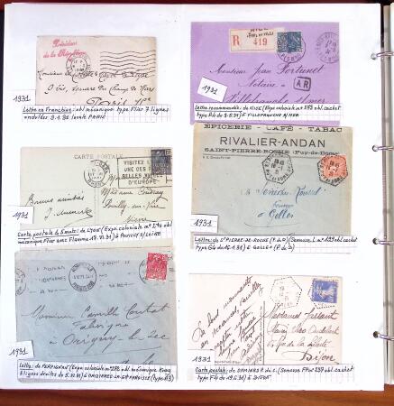 1750-1947, Collection de lettres classées par TARIFS