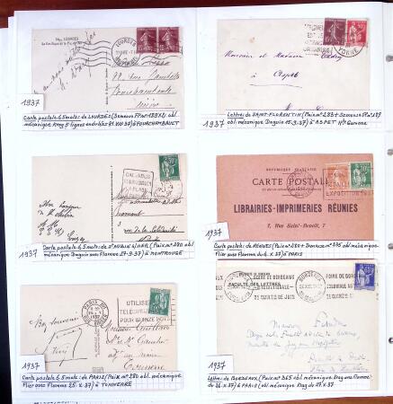 1750-1947, Collection de lettres classées par TARIFS