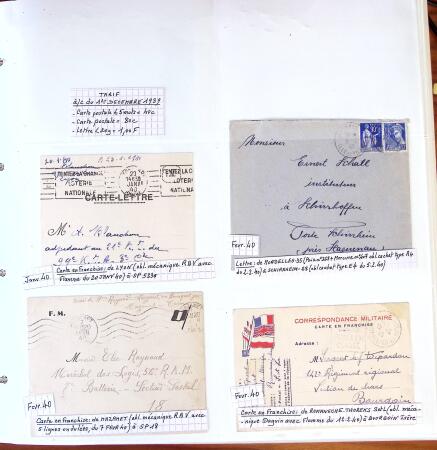 1750-1947, Collection de lettres classées par TARIFS